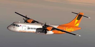 Afbeelding: Een Fokker 50 in de kleuren van Firefly"