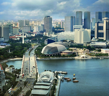 Afbeelding: Zicht op de populaire stadstaat Singapore."