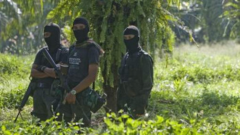 Afbeelding: De Maleisische politie."